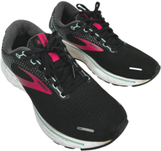 Brooks Women&#39;s Ghost 14 Neutral Running Shoe Black/Pink/Yucca size 9.5B EUC - $621.57 MXN
