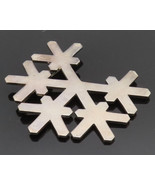 925 Sterling Silver - Vintage Large Snowflake Christmas Brooch Pin - BP1... - $161.43