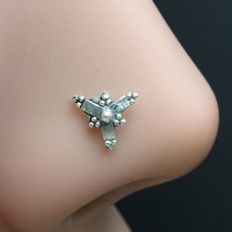 Cute Gypsy Style 925 Real Silver Asian Twisted Women Nose Stud 24g - £11.99 GBP