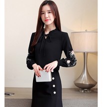 2020 Autumn Flower Embroidery Shirt V-neck Blouse Women Long Sleeve Shirs Korean - £111.88 GBP