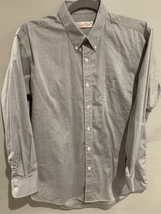 OSCAR DE LA RENTA Button Down Dress Shirt-39/78 Grey L/S Foreign Market EUC - $22.00