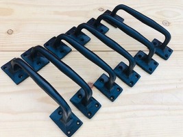 6 LARGE Cast Iron Handles Door Hardware Pull Gate Shed EASY GRIP Grasp B... - $43.99
