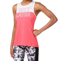 Ideology Womens Rest Later Colorblocked Graphic Tank Top Color Flash Mode Size L - £21.70 GBP