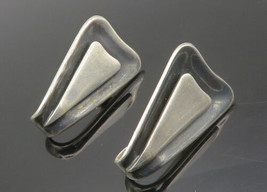 SIGI PINEDA TASCO 925 Silver  Vintage Modernist Folded Drop Earrings  EG... - $282.50