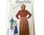 UNCUT Simplicity 7098 Misses Vintage 1980s Top Stitched Mid Length Skirt... - $4.42