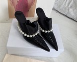 Hain decoration kitten heel women slippers pointed toe ruffles slip on party shoes thumb155 crop