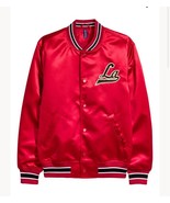 HM Divided Mens red bomber varsity jacket Wind Breaker Embroidered Baseb... - $16.83