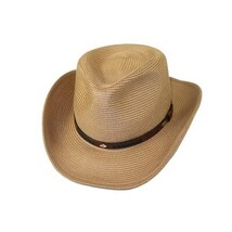 Men's Nashville Bruno Capelo Braided Straw Hat Curled Brim NA342 Cognac image 4