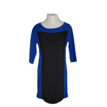 AB Studio Cute Classy Sheath Dress ~ Sz 6 ~ Blue &amp; Black ~ Knee Length - £34.83 GBP