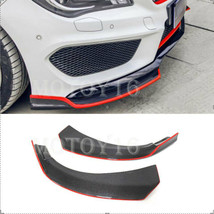 Real Carbon Fiber Front Lip Splitter Canards for Mercedes W117 CLA250 CLA45 AMG - £152.11 GBP