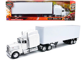 Peterbilt 379 Truck with Dry Goods Trailer White &quot;Long Haul Trucker&quot; Ser... - $72.21