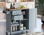 &#39;41.3&#39; Rolling Kitchen Cart With Towel Rack And Drawer, Kitchen Island O... - £193.45 GBP