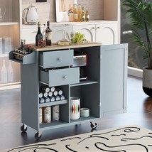 &#39;41.3&#39; Rolling Kitchen Cart With Towel Rack And Drawer, Kitchen Island On Wheels - £192.45 GBP