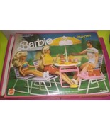 Barbie Doll Backyard Play set picnic 1989  - £43.58 GBP
