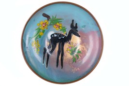 MCM Enamel on copper hand painted bowl - $49.50