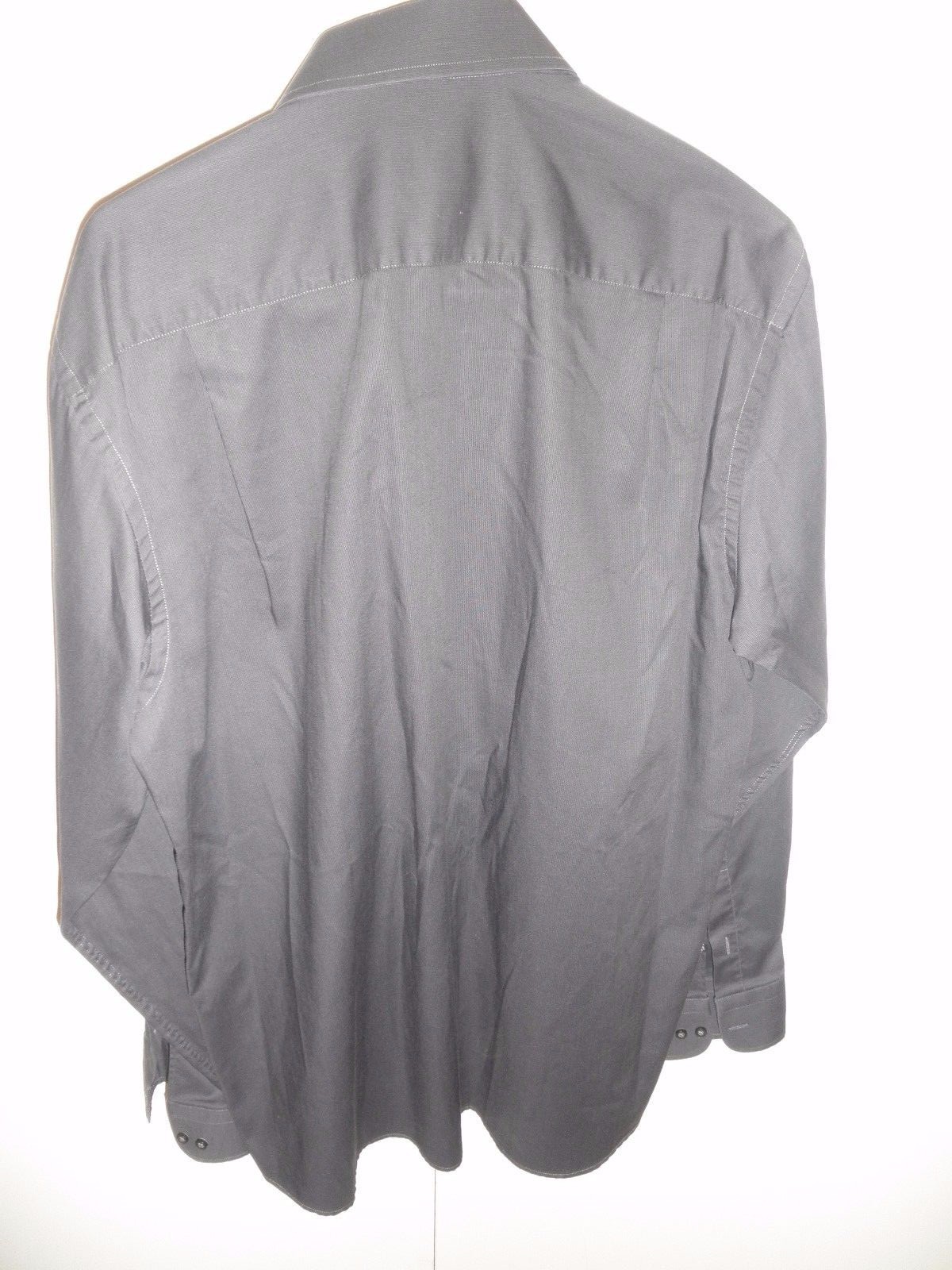 Brioni Homme Grande Taille Gris Long Bouton Avant Chemise 40-41 Item image 5
