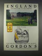 1989 Gordon's Gin Ad - Known for Its Tee Parties - $18.49