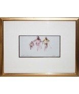 Leroy Neiman Framed Original Sign. Cross Country Skiers 1984 Yugoslavia ... - $10,832.24 CAD