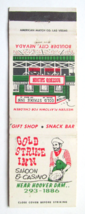 Gold Strike Inn - Boulder City, Nevada Restaurant 20 Strike Matchbook Cover NV - £1.57 GBP