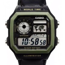 Casio AE1200WHB-1B Men&#39;s Illuminator World Time Digital Watch - £38.90 GBP