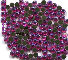 Rhinestones 3mm 10ss  AB IMPERIAL PINK Hot Fix   2 gross 288 pieces - £4.62 GBP