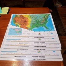 6 Rand McNally USA Map Laminated Dry Erase Large 22x17 Wall Maps Posters 2 Sided - £14.53 GBP