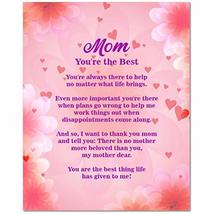 Express Your Love Gifts Mothers Day Canvas Gift Mom You&#39;re The Best Mom Wall Art - £83.34 GBP