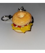 Bacon Egg Cheese Bagel Keychain  Accessory Clip On Miniature Food - £6.71 GBP