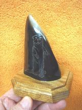 ak-moose-112) GENUINE MOOSE HOOF Otter etched display Alaskan Eskimo art... - $102.69