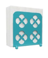 Turquoise ~ Metal Napkin Holder ~ Elevated Bottom ~ 5.75&quot; x 3&quot; x 6&quot; ~ Fa... - $30.69 CAD