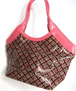 Vera Bradley Frill Fan Club Pink Tote Handbag Purse - £17.46 GBP