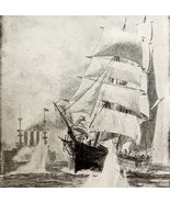 Cruiser Ship Brooklyn Captures Spanish Vessel War 1899 Victorian Print D... - $40.99 CAD
