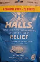 Halls Mountain Menthol Flavor Cough &amp; Throat Relief Oral Anesthetic 4 bags - £32.27 GBP