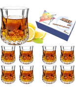 1.7 OZ Crystal Shot Glasses Set, Heavy Base Cordial Glasses | Tequila Gl... - £13.94 GBP