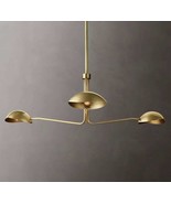 Mid Century Antique Brass Vintage Ceiling Chandelier Light Fixture Handmade - £268.73 GBP