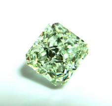 Green Diamond - 0.51ct Natural Loose Fancy Yellowish green Color GIA SI1 Radiant - £7,820.29 GBP