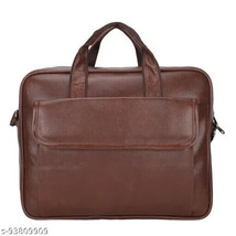 Leatherette 15.6 inch Laptop Messenger Bag, Men-(40 x 30 x 13 CM, Tan, 10 Ltr. - £42.98 GBP