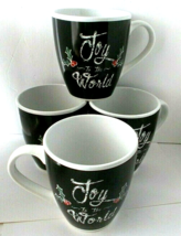 Lot 4 Coffee Cup Mug Joy To The World 16 oz - £7.73 GBP