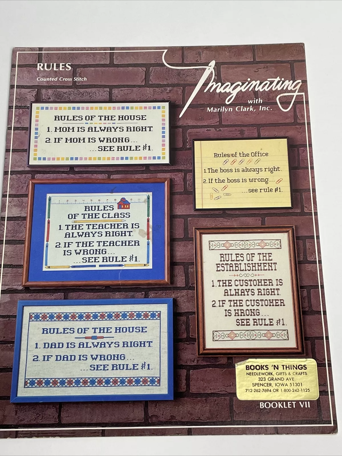 Rules (Counted Cross Stitch), Booklet VII - £4.73 GBP