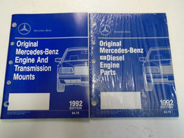 1992 Mercedes Benz Engine Parts Catalog Transmission Mount Manual Set OEM *** - £141.41 GBP