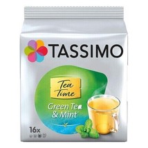 TASSIMO Tea Time Green Tea &amp; Mint-Tea Pods -16 pods-FREE SHIPPING - £14.68 GBP