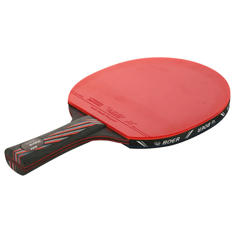 Sporting Professional Tennis Table Racket Ping Pong Racket Short Long Handle Rub - £66.90 GBP