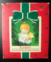 Hallmark Keepsake Christmas Ornament 1984 Katybeth Hand Painted Porcelain Boxed - £5.58 GBP
