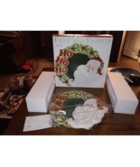 Fitz and Floyd Essentials 2003 Santa Wreath Ho! Ho! Ho! Canape Plate - £17.11 GBP