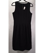 J Crew Pleated Black Flare Dress Sleeveless Stretch Dress 8 NWT - $44.55