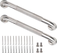 The 16-Inch Stainless Steel Shower Grab Bars Are Easy To Install,, Slip Grip. - £39.04 GBP