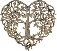 Heart Wall Plaque 12&quot; Decorative Art Sculpture NEW - £31.00 GBP