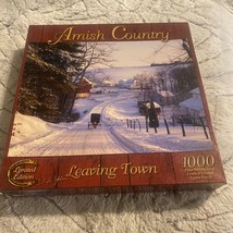 NEW Amish Country LEAVING TOWN 1000 piece puzzle winter SEALED - $14.01