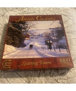 NEW Amish Country LEAVING TOWN 1000 piece puzzle winter SEALED - £10.99 GBP