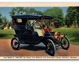 Modello T Henry Ford Museo Greenfield Village Dearborn Mi Unp Lino Carto... - £3.17 GBP